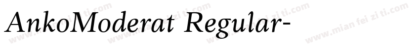 AnkoModerat Regular字体转换